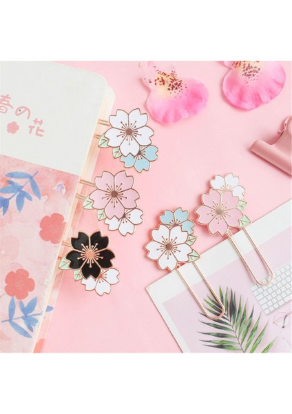 1 Adet Bir Kiraz Sakura Imleri Metal Klasör Klipsleri Sayfa Tutucu Kawaii Kırtasiye Fotoğrafları Biletleri Belgeleri Kelepçe Ofis Malzemeleri (Yurt Dışından) indirimleri