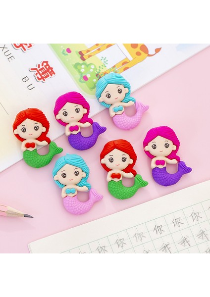 Denizkızı Silgi 4 Adet/grup Sevimli Denizkızı Prenses Silgi Kawaii Karikatür Kalem Montajlı Silgi Kızlar Çocuklar Kırtasiye Ofis Okul Malzemeleri (Yurt Dışından) indirimleri