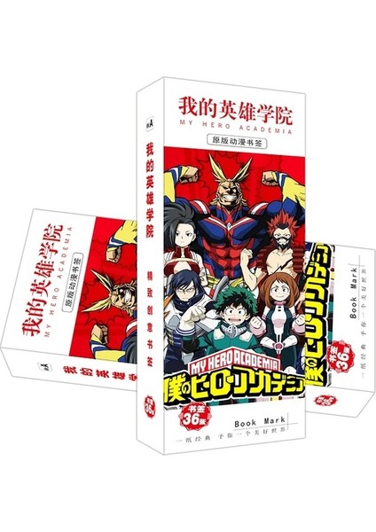 C 36 Adet/takım My Hero Academia Kağıt Kitap Ayracı Karikatür Kitap Tutucu Mesaj Kartı Hediye Kırtasiye (Yurt Dışından)