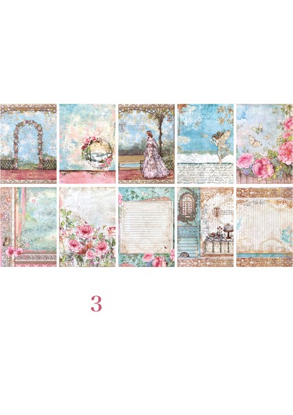 S19272-3 Mr.paper 4 Stilleri 50 Adet/paket Vintage Kağıt Çift Taraflı Desen Mesaj Kağıdı El Kitabı Dıy Kolaj Dekorasyon Kore Kırtasiye (Yurt Dışından)