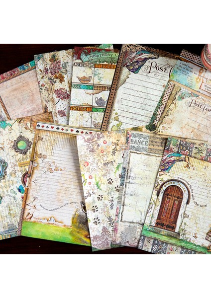 S19272-3 Mr.paper 4 Stilleri 50 Adet/paket Vintage Kağıt Çift Taraflı Desen Mesaj Kağıdı El Kitabı Dıy Kolaj Dekorasyon Kore Kırtasiye (Yurt Dışından) modelleri