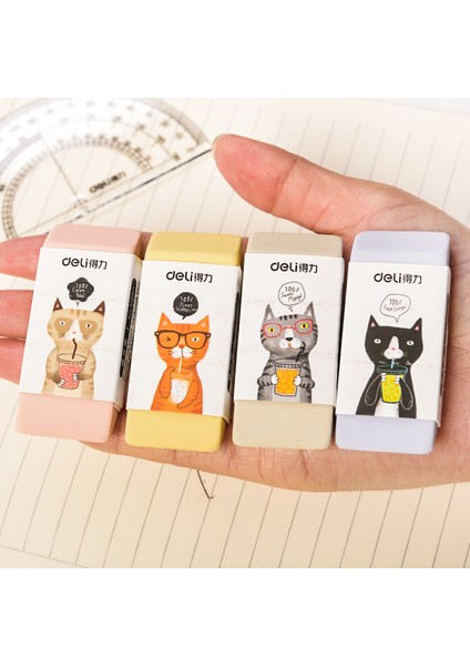 Şeftali-1 Adet Kawaii 3D Güzel Inek Kedi Yumuşak Hayvan Kurşun Kalem Silgisi Tozsuz Çocuk Kauçuk Okul Çizim Öğrenci Kırtasiye Ofis Malzemeleri (Yurt Dışından) indirimleri