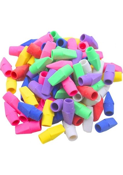 Mix Renk 150 Adet Uzun Ömürlü Öğrenciler Silgi Parlak Renk Rahat Kavrama Kalem Üst Silgi Çocuklar Mini Silgi Şapka Sanat Çizim Aracı (Yurt Dışından)