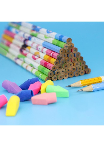 Mix Renk 150 Adet Uzun Ömürlü Öğrenciler Silgi Parlak Renk Rahat Kavrama Kalem Üst Silgi Çocuklar Mini Silgi Şapka Sanat Çizim Aracı (Yurt Dışından)