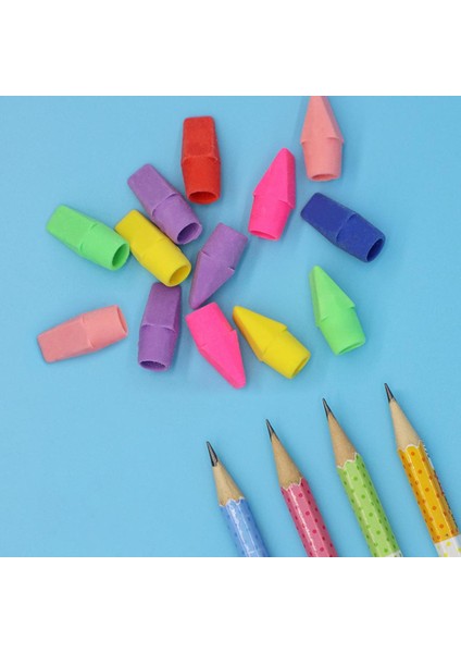 Mix Renk 150 Adet Uzun Ömürlü Öğrenciler Silgi Parlak Renk Rahat Kavrama Kalem Üst Silgi Çocuklar Mini Silgi Şapka Sanat Çizim Aracı (Yurt Dışından)