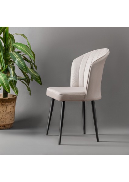 Rubi Sandalye - Babyface Krem - Siyah Metal Ayak fiyatları