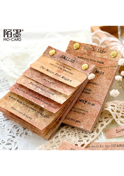 Stil 5 Vintage Ingilizce Metin Malzemesi Kağıt Şerit Çiçek Dekoratif Scrapbooking Kolaj Malzeme Etiket Günlüğü Önemsiz Günlük Kaydı Planlayıcısı (Yurt Dışından) fiyatları