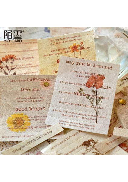 Stil 5 Vintage Ingilizce Metin Malzemesi Kağıt Şerit Çiçek Dekoratif Scrapbooking Kolaj Malzeme Etiket Günlüğü Önemsiz Günlük Kaydı Planlayıcısı (Yurt Dışından) indirimleri