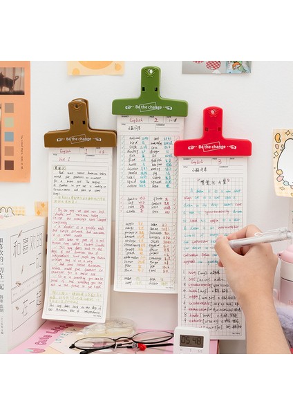 Kırmızı Klip 25X9 cm Uzun Not Defteri 50 Sayfa Yapışkan Olmayan Mesaj Notları Not Defteri Yazma Kağdı Planlayıcısı Listesi Okul Ofis Kırtasiye Scrapbooking (Yurt Dışından)