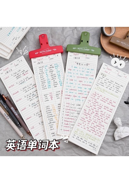 Kırmızı Klip 25X9 cm Uzun Not Defteri 50 Sayfa Yapışkan Olmayan Mesaj Notları Not Defteri Yazma Kağdı Planlayıcısı Listesi Okul Ofis Kırtasiye Scrapbooking (Yurt Dışından)