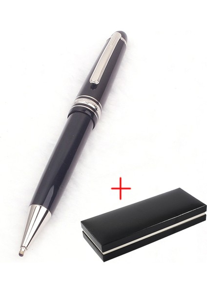 145 Gümüş-Kutulu Monte Meisterstuck Koleksiyonu Siyah Reçine Tükenmez Blance MB Rollerball Kalemler Platin Kaplamalı Inlay Seri Numarası 163 Kutulu (Yurt Dışından)