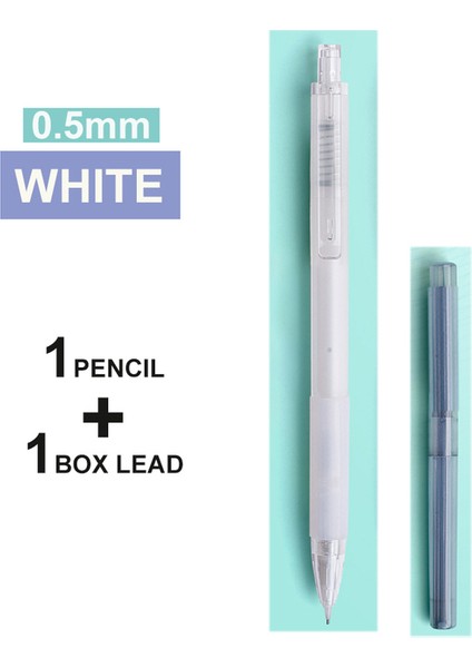 0.5mm Beyaz Yeni Mg Yazma Kırık Çekirdekli Kalemi Önler 0.5mm/0.7mm Çizim Aktivite Kalemi Şeker Renk Anti-Break Kurşun (Yurt Dışından)