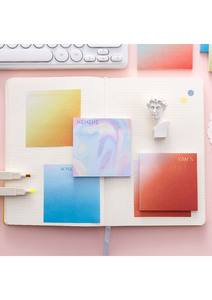 Stil 3 50 Sayfa Degrade Bloknot Kağıt Çıkartması Notlar Scrapbooking Diy Yaratıcı Not Defteri Günlüğü Dekorasyon Okul Kırtasiye (Yurt Dışından)