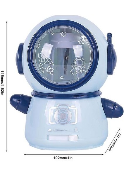 Açık Mavi Kalemtıraşlar Spaceman Elektrikli Kalemtıraş Sınıf Otomatik Durdurma Süper Hızlı Elektrikli Kalemtıraş (Yurt Dışından)