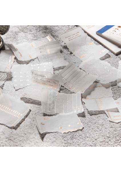 D Shanbu 30 Adet Sülfürik Asit Kağıt Not Defteri Yaldız Sıcak Gümüş Kayıt Zaman Planı Deco Mermi Günlüğü Scrapbooking Malzemesi Kağıt (Yurt Dışından) modelleri