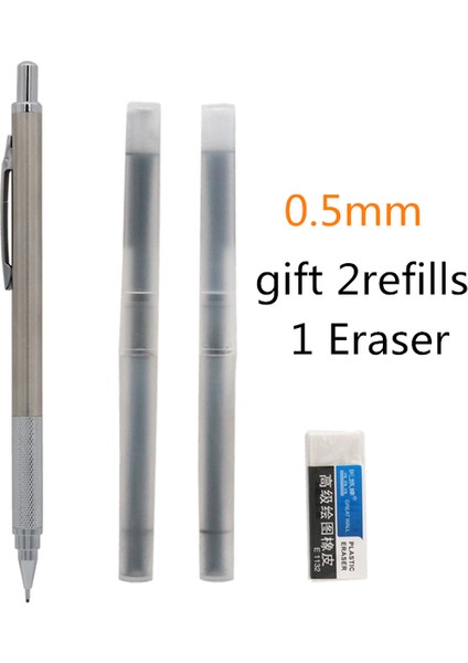 0,5 mm Kalem Seti Yüksek Kaliteli Paslanmaz Çelik Mekanik Kurşun Kalem Öğrencilerin Çizim Yapması ve Yazması Için Tek Kalem Seti Veya 2 Kalem 0,5 0,7 0,9 1,3 mm (Yurt Dışından)