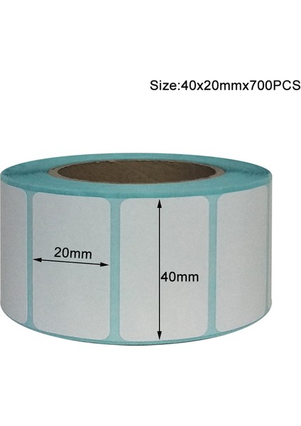 40X20MM-700 Adet 19 Boyutları Etiket Çıkartmaları Barkod Yapışkan Etiket Zebra Kağıt Yapışkanlı Etiket Süpermarket Boş Etiket (Yurt Dışından)