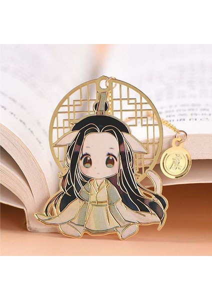 B 4 2022 Metal Kitap Ayraçları Evcilleştirilmemiş Mo Dao Zu Shi Şeytani Yetiştiriciliğin Büyük Ustası Wei Wuxian Lan Wangji Oymalı Kitap Ayracı (Yurt Dışından)