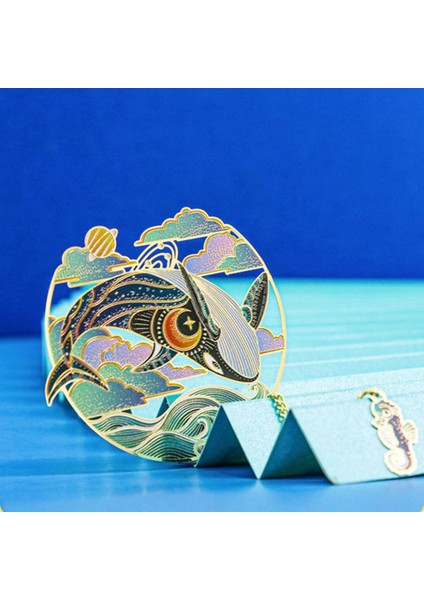 Uçan Balık Deniz Hayvanları Çin Tarzı Metal Içi Boş Sanat Kitap Ayracı Okul Ofis Malzemeleri Hediye Pirinç Yer Ayracı Sayfalama Işaretleyici Kitap Klipsi (Yurt Dışından) fırsatları