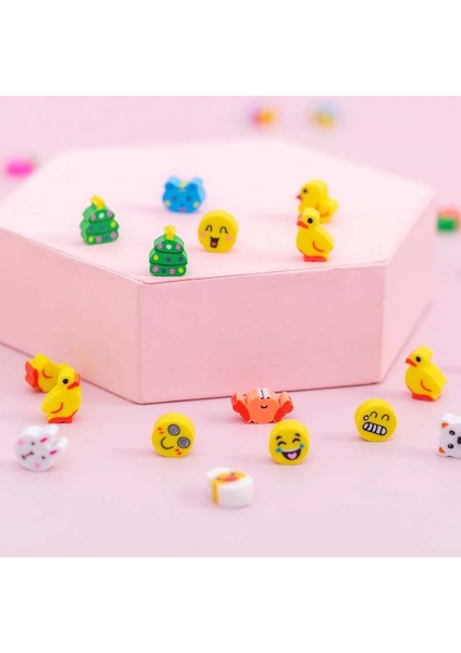 100 Adet Mix Rastgele 100 Adet Mini Kalem Kauçuk Yaratıcı Çocuk Hayvan Meyveli Kek Noel Silgiler Çocuklar Için Kawaii Dekoratif Kırtasiye Ödülleri (Yurt Dışından)