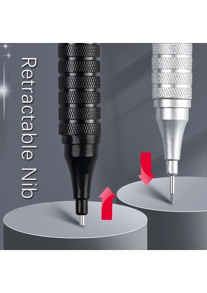2 Kalem Seti D Mg Düşük Ağırlık Merkezi Mekanik Kurşun Kalem 0.3/0.5/0.7/2.0mm Talepleri Siyah Gümüş Sanat Çizim Kroki Kalem Okul Ofis Kırtasiye (Yurt Dışından) modelleri