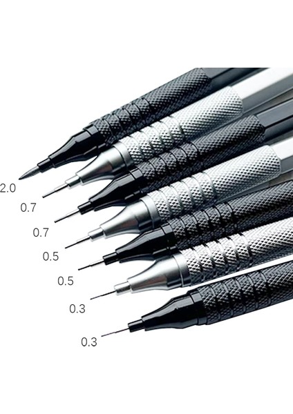2 Kalem Seti D Mg Düşük Ağırlık Merkezi Mekanik Kurşun Kalem 0.3/0.5/0.7/2.0mm Talepleri Siyah Gümüş Sanat Çizim Kroki Kalem Okul Ofis Kırtasiye (Yurt Dışından) indirimleri