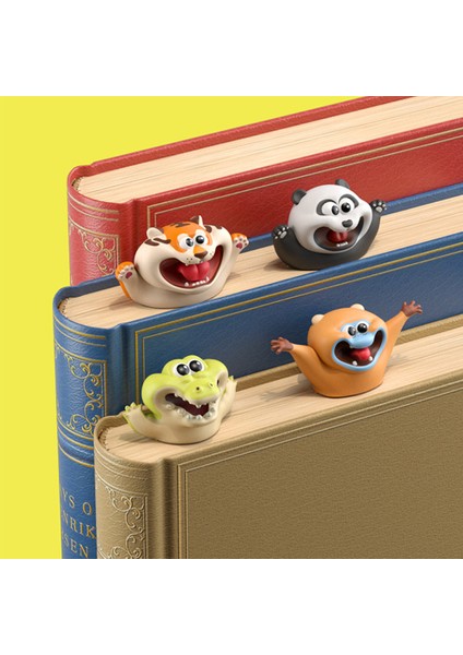 Mühür Yeni 3D Stereo Sevimli Karikatür Imleri Komik Panda Manta Işınları Altın Maymun Kaplan Kitap Işaretleyici Okul Kırtasiye Çocuk Hediyeler (Yurt Dışından)
