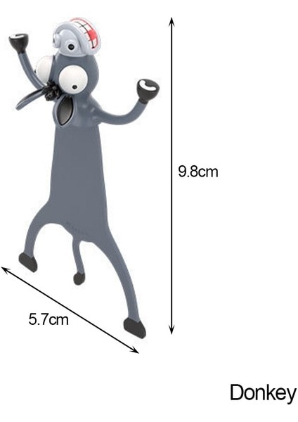 Eşek 3D Stereo Karikatür Güzel Hayvan Yer Işareti 3D Stereo Yer Işareti Daha Eğlenceli Okuma Için Tuhaf Yer Işareti Ofis Okul Malzemeleri (Yurt Dışından)