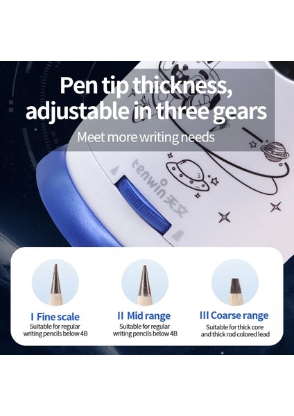 8503 Beyaz Tenwin Otomatik Elektrikli Kalemtıraş Renkli Kalemler Için Keskinleştirmek Mekanik Ofis Okul Malzemeleri Kırtasiye Siyah Pembe (Yurt Dışından) indirimleri