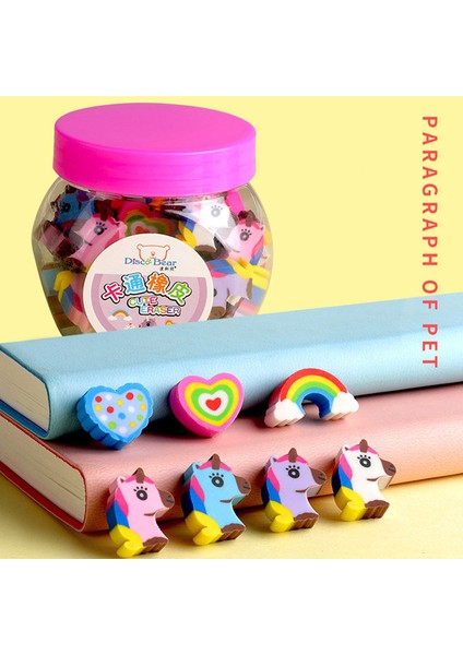 50 Adet Bir Varil 50 Adet/takım Sevimli Kauçuk Silgi Yaratıcı Hayvan Meyve Kalem Silgi Mini Kawaii Kırtasiye Çocuklar Öğrenci Ofis Malzemeleri (Yurt Dışından)