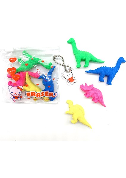 Dinozor Rastgele 4 Adet/paket Gıda Sebze Kek Kalem Silgi Okul Ofis Öğrencileri Için Hediyeler Güzel Silgiler (Yurt Dışından)