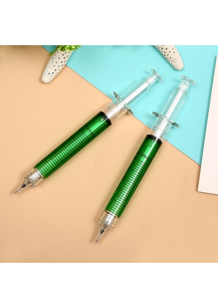 Yeşil 80 Adet Iğne Tüp Şırınga Şekli Mekanik Kurşun Kalem Ofis Okul Kırtasiye (Yurt Dışından)