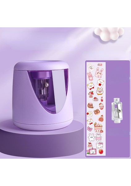 Mor Otomatik Elektrikli Kalemtıraş Sevimli Çok Fonksiyonlu Ağır Mekanik Okul Ilköğretim Öğrencileri Çocuk Kırtasiye Hediye (Yurt Dışından)