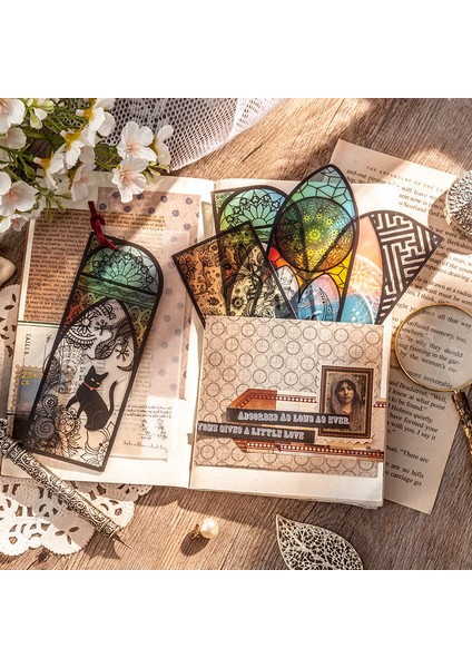 Yeşil 6 Adet/takım Pet Retro Nostaljik Imi Kedi Ay Kelebek Sayfa Işareti Malzemeleri Su Geçirmez Dekoratif Kitaplar Dergisi Albümü Günlüğü (Yurt Dışından)