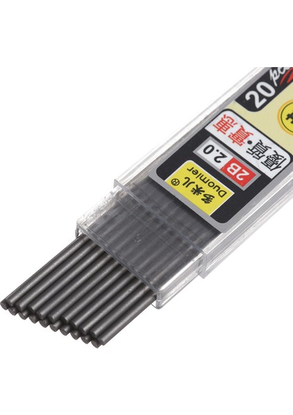12 Adet 20 Adet/kutu 2.0mm Grafit Kurşun Otomatik Kalem Yedek Çekirdek 2b Kalın Çekirdek Mekanik Kurşun Kalem Dolum Okul Ofis Dolum (Yurt Dışından)