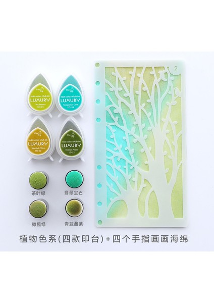 Set 12 Su Damlası Mürekkep Pedi Seti Dıy Fotoğraf Albümü Dekorasyon Zanaat Scrapbooking Mürekkep Pedi Pullar (Yurt Dışından)