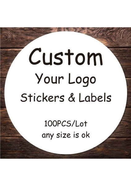 Kraft 7CM-100PCS 100 Adet Özel Çıkartmalar Logo Ambalaj Etiketleri Kişiselleştirilmiş Çıkartmalar Isim Parti Düğün Doğum Günü Kendi Etiketinizi Tasarlayın (Yurt Dışından)