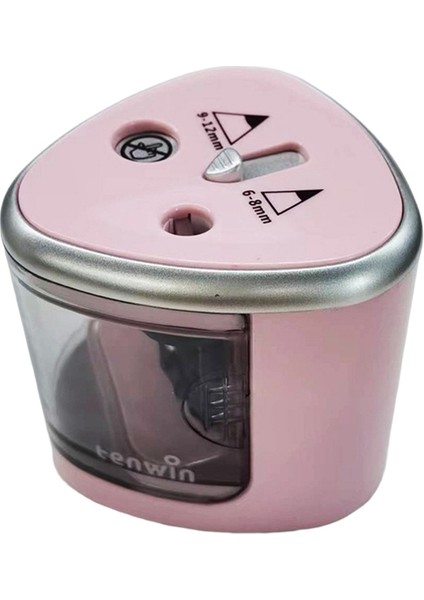 Pembe Taşınabilir Çift Delikli Kalemtraşlar Kısa Kalemler Için Yüksek Kapasiteli Renksiz Talaş Tepsisi (Yurt Dışından)