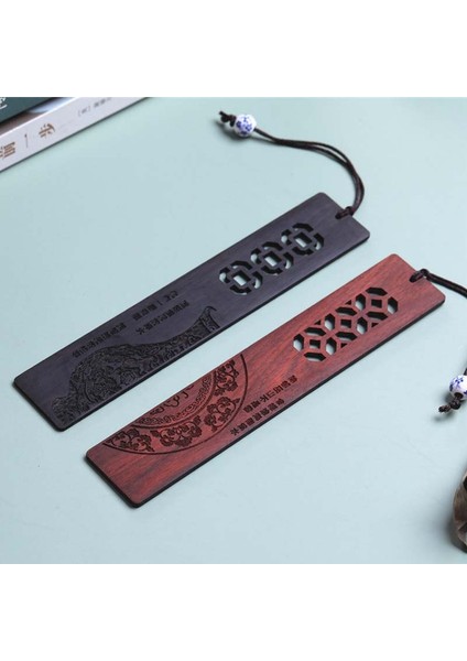 Çin Tarzı Oyma Ahşap Kitap Ayracı Yaratıcı Retro Abanoz Kitap Ayracı Okul Hediye Öğrenci Ofis Okuma Sevimli Kırtasiye Malzemeleri (Yurt Dışından) fırsatları