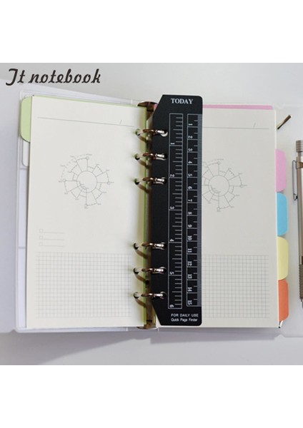 A7 Beyaz Yer Işareti Cetvel Yüzükler Dizüstü 6 Delik A5 A6 Elastik Çizim Aracı Planlayıcısı ve Organizatör Eskiz Defteri Için Yumuşak Plastik Bölme (Yurt Dışından) fiyatları