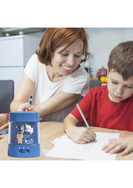 Pembe Elektrikli Kalemtıraş Kalemtıraş Şeffaf Talaş Tepsisi ile Güçlü Duraksız Motor ve Otomatik Durdurma Kalemi (Yurt Dışından) fırsatları