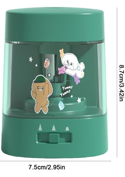 Pembe Elektrikli Kalemtıraş Kalemtıraş Şeffaf Talaş Tepsisi ile Güçlü Duraksız Motor ve Otomatik Durdurma Kalemi (Yurt Dışından) indirimleri