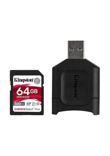 64GB Sdxc React Plus Sdr2 + Mlp Sd Reader