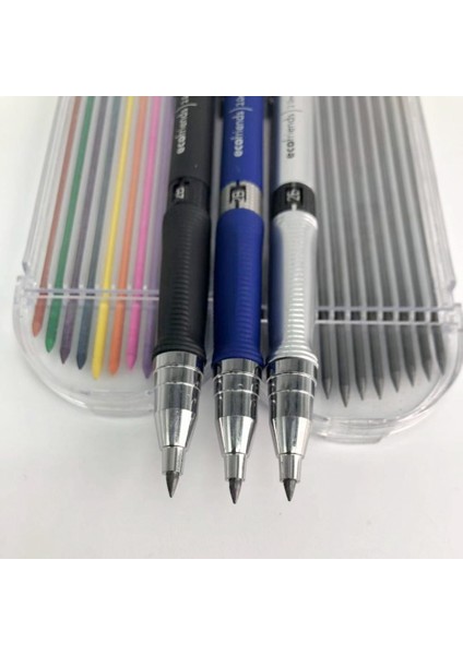 Gümüş Kalem Seti B 2.0 mm Mekanik Kurşun Kalem Seti 2b Otomatik Öğrenci Okul Kalemleri Malzemeleri Ofis Kawaii Kırtasiye Çizim Yazma Sanat Eskiz (Yurt Dışından) fiyatları