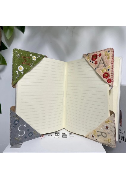 Imi Vintage Işlemeli Köşe Imleri Karalama Defteri Aksesuarları Keçe Üçgen Işaretleyici Imleri Kraft Kağıt Köşe Imi Dekor (Yurt Dışından) modelleri