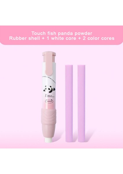Pembe Silgi Sevimli Karikatür Panda Kız Basarak Kurşun Kalem Silgisi Kalem Tipi Silgi Değiştirilebilir Kauçuk Çekirdek Okul Öğrenci Çocuk Hediyeler Ofis Silgi (Yurt Dışından)