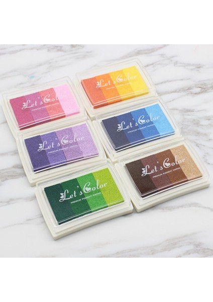Mor Degrade Taşınabilir Mürekkep Pedleri 4 Renk Mürekkep Pedleri Çocuklar Için Yıkanabilir Parmak Izi Öğrencileri Okul Ev Lastik Pullar Dıy Scrapbooking (Yurt Dışından) indirimleri