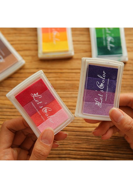 Sarı 6 Degrade Renk Inkpads Scrapbooking Mürekkep Pedi Damga Mürekkep Pedi El Sanatları Renkli Mürekkep Pedi Pullar Çocuklar Için Damga Dıy Sanat (Yurt Dışından) modelleri