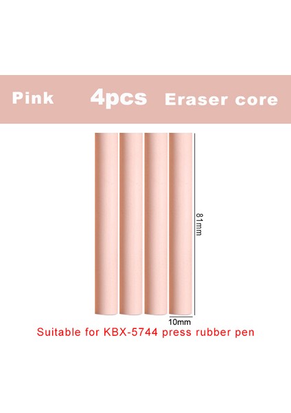 4 Adet-Pembe Dolum Kawaii Geri Çekilebilir Silgi Kalem Kauçuk Yumuşak Dolum Çekirdek Çocuklar Için Sanat Yazma Silgi Kalem Ofis Düzeltme Malzemeleri Kırtasiye (Yurt Dışından)