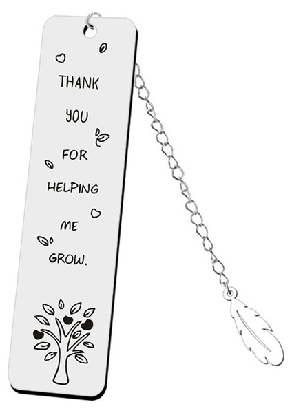 OSS24661SV1-1 Paslanmaz Çelik Yaprak Püskül Kolye Imi Öğrenci Öğretmen Yazı Okuma Imi Öğrenme Malzemeleri Öğretmenler Günü Hediyesi (Yurt Dışından)